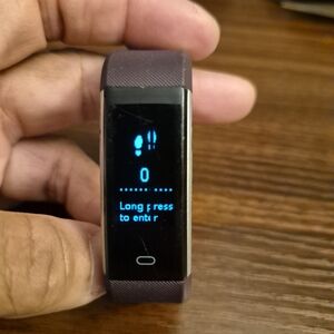 Smart Fitness Tracker with Heart Rate Monitor - Black